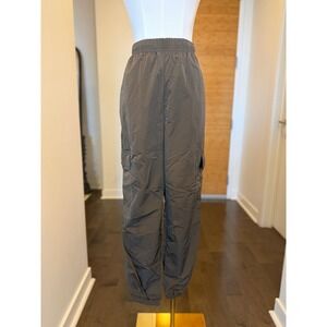 GOOD AMERICAN Nylon Cargo Jogger Pants Mocha Brown Women Size 2 Medium
